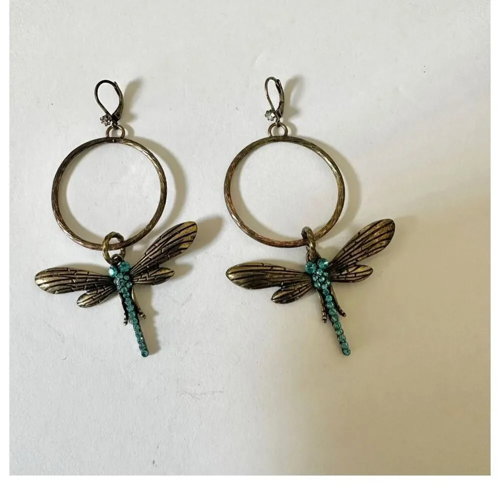 Betsey Johnson vintage dragonfly earrings